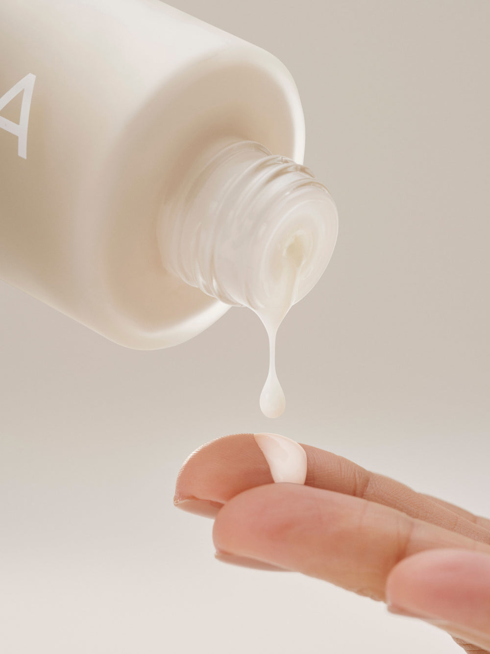 Moisturizer on Fingers.